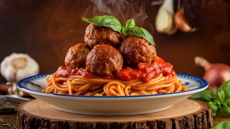 Spaghetti and Meatballs as the Star Dish