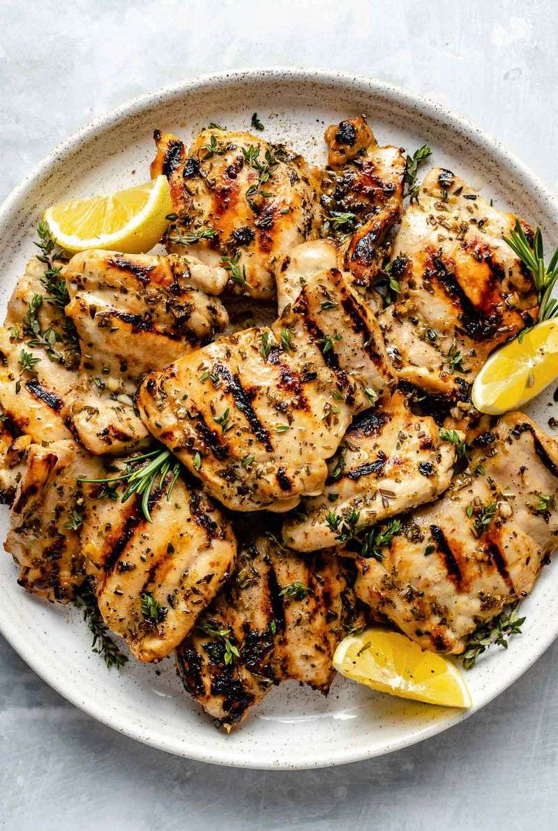 Grilled Lemon-Herb Chicken Thighs