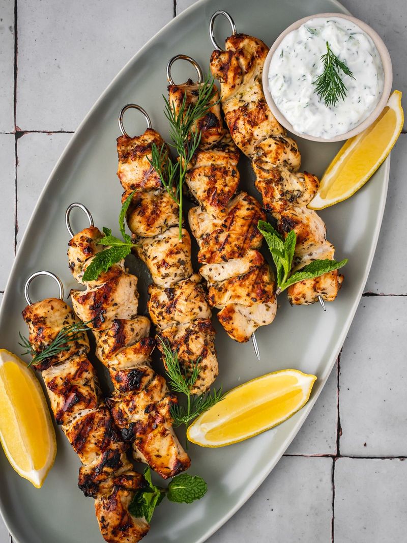 Grilled Chicken Souvlaki Skewers