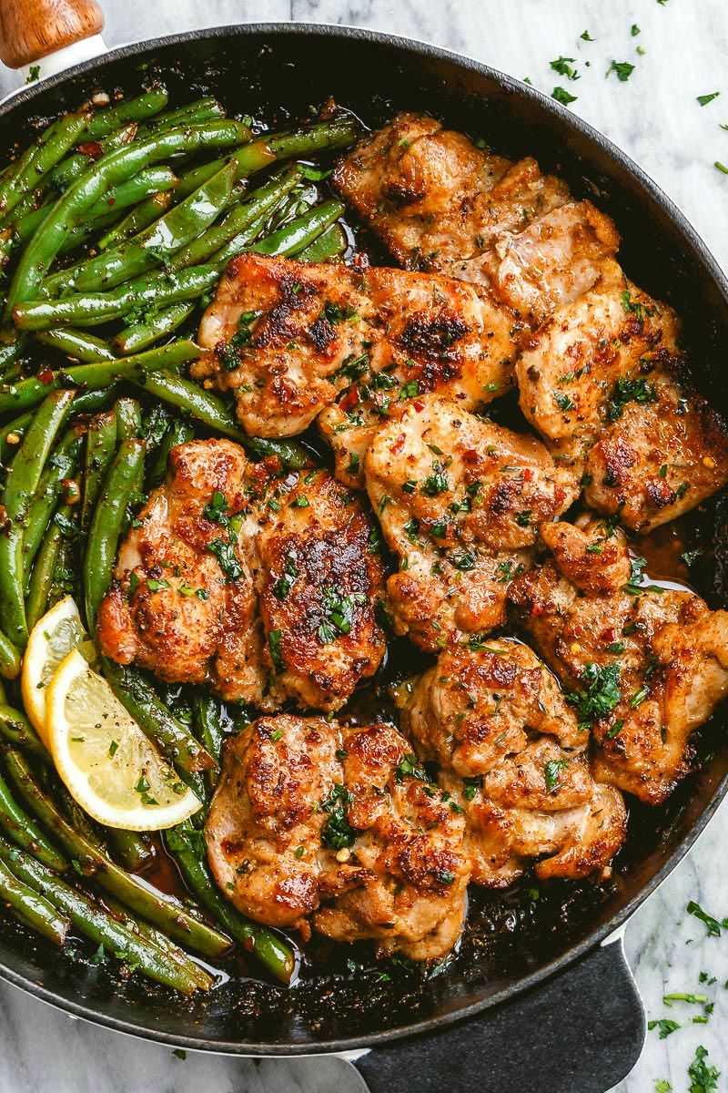 One-Pan Lemon Garlic Chicken Thighs