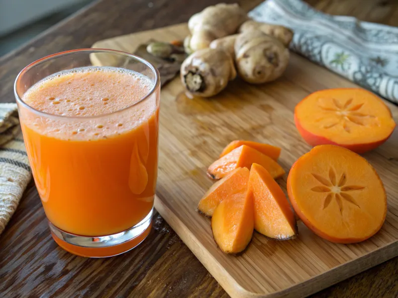 Persimmon Ginger Juice