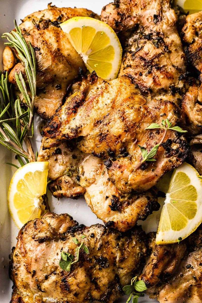 Grilled Lemon Herb Chicken Thighs