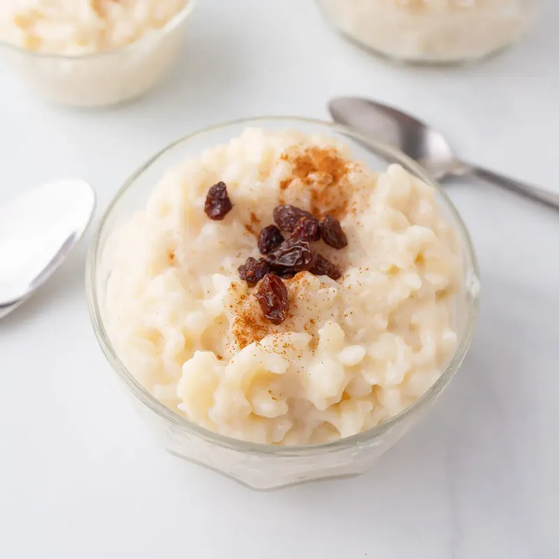 Cloudberries Spooned Over Vanilla Rice Pudding