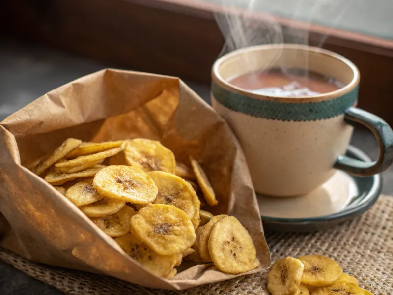 Banana Chips and Cardamom Tea from Sri Lanka