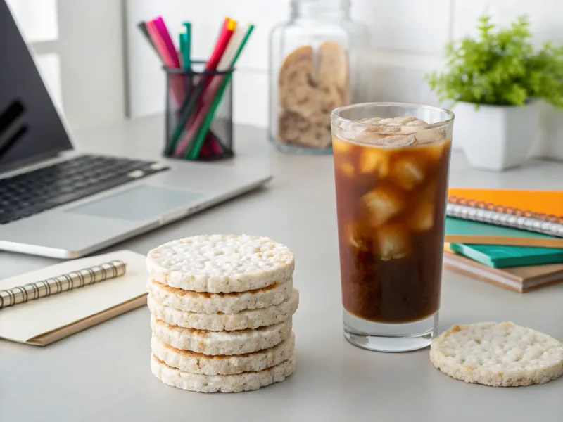 Rice Crackers and Iced Coffee