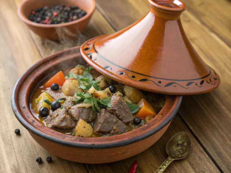 Juniper Berry Lamb Stew in Morocco