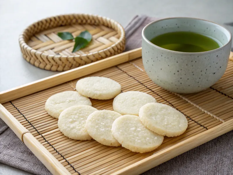 Rice Crackers and Green Tea from Japan
