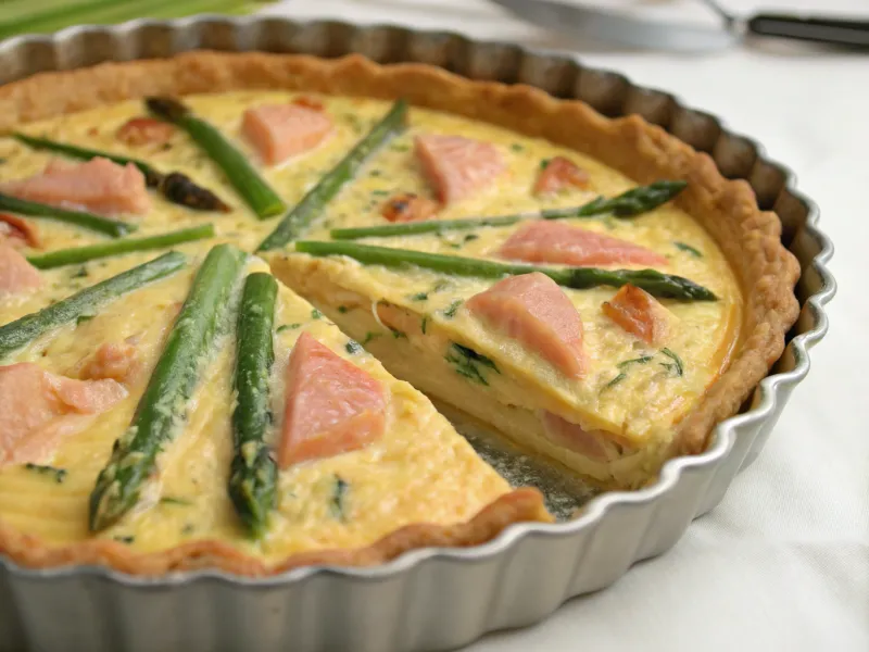 Salmon Asparagus Quiche