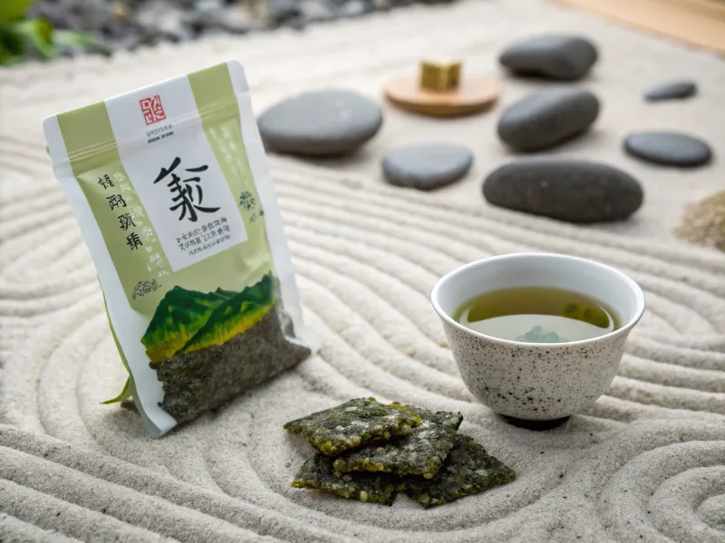 Seaweed Chips and Green Tea