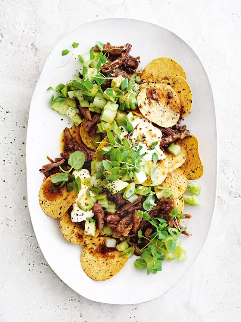 Layer with Pickled Jalapeños for Tangy Heat