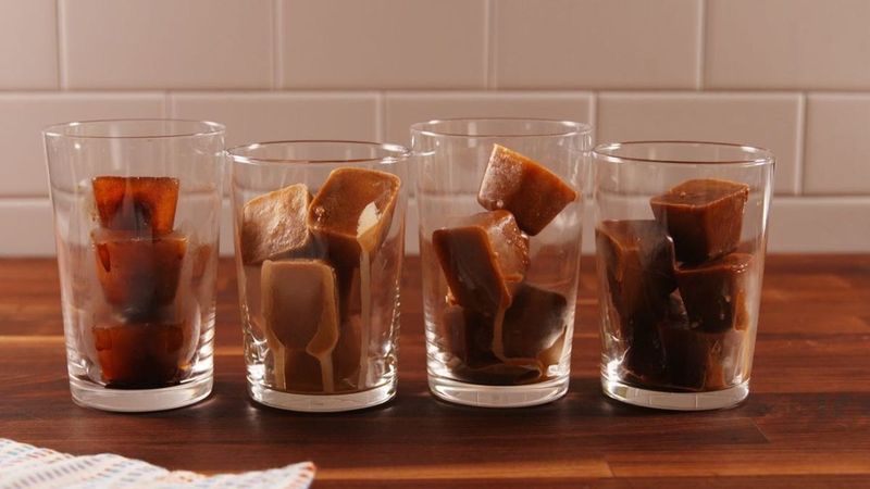 Freeze extra coffee in cubes