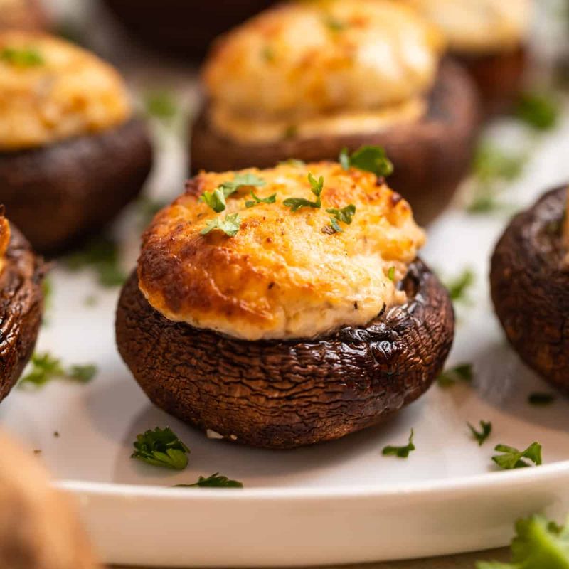 Air Fryer Cheese-Stuffed Mushrooms