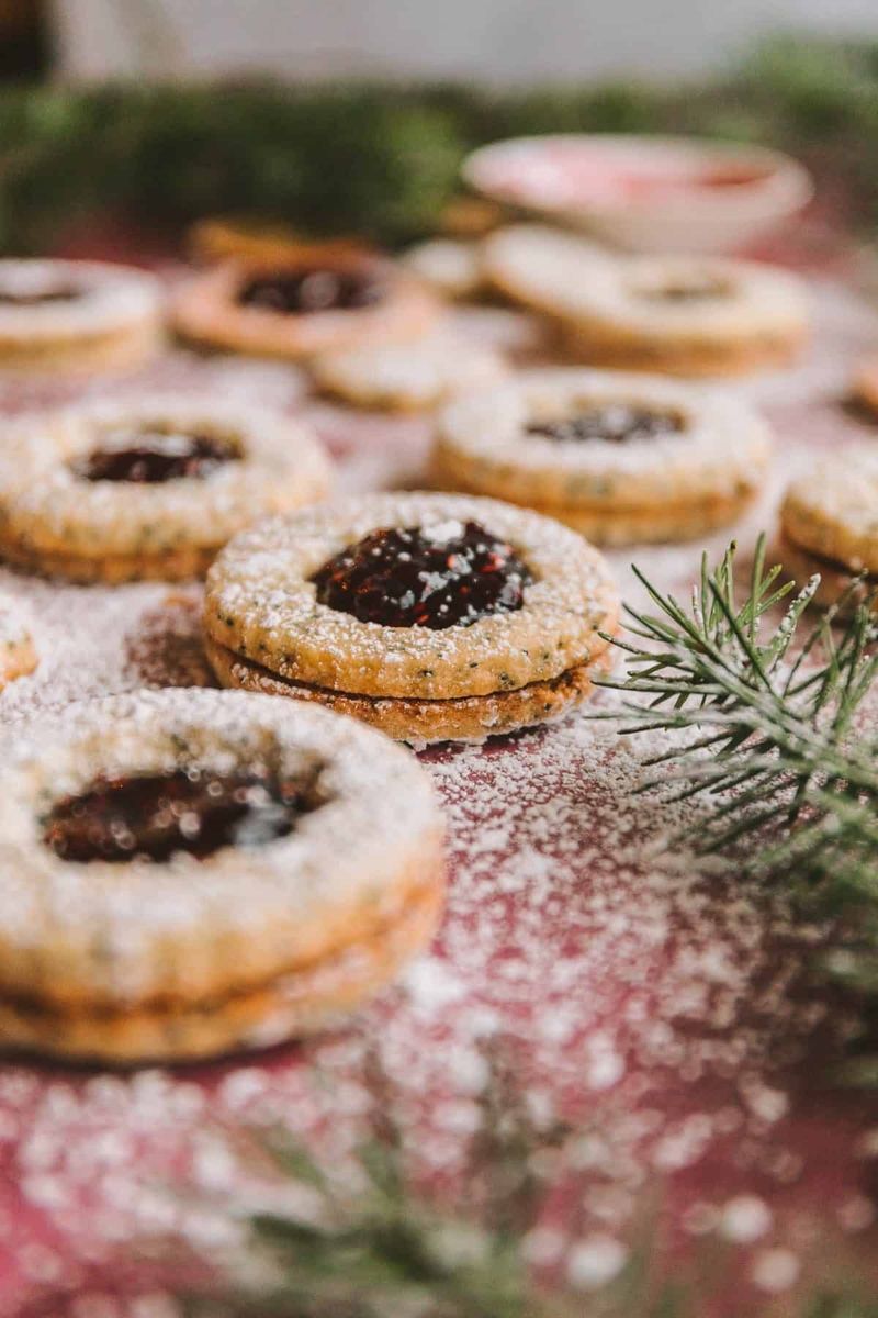 Raspberry Linzer Cookies