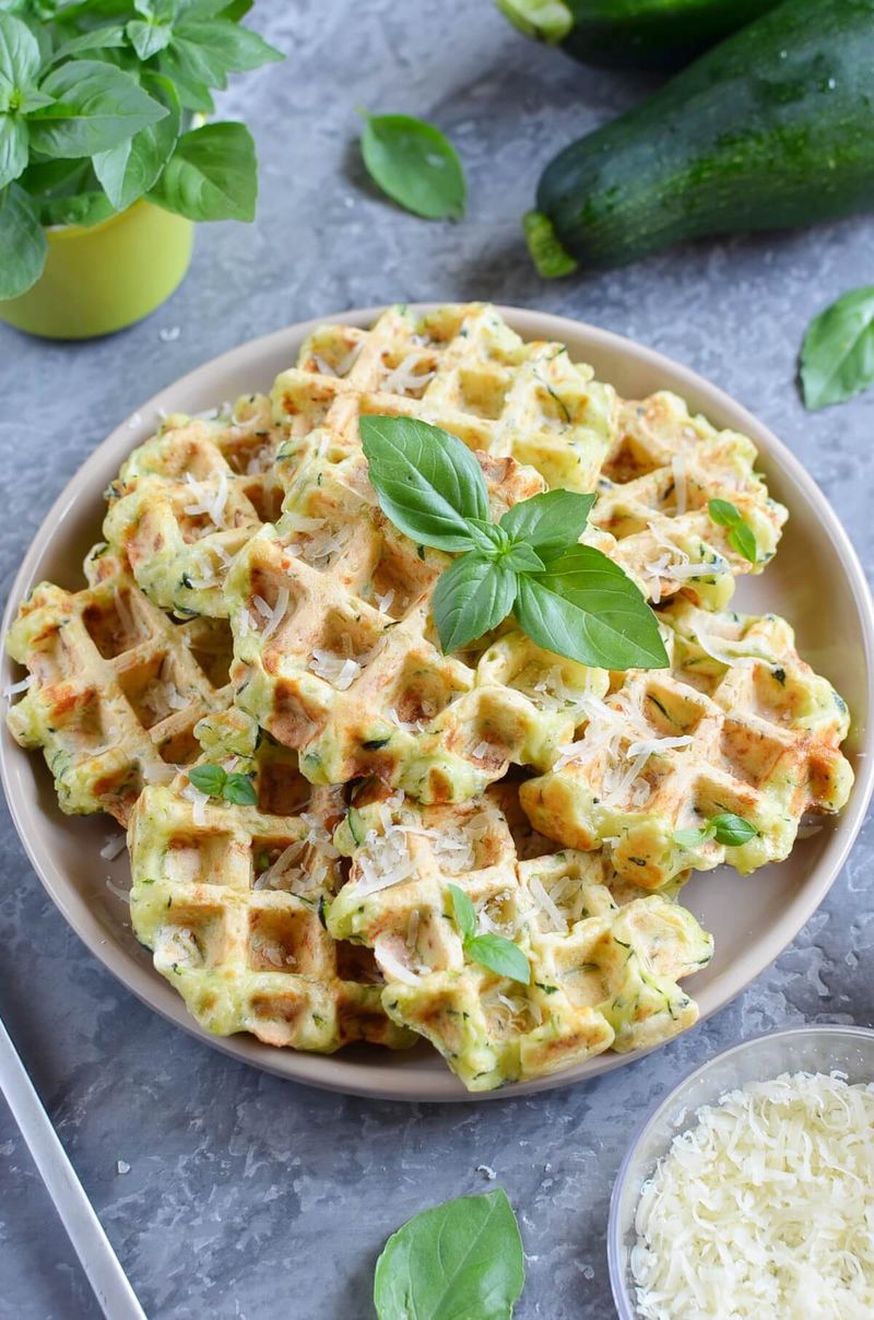 Zucchini Parmesan Waffles