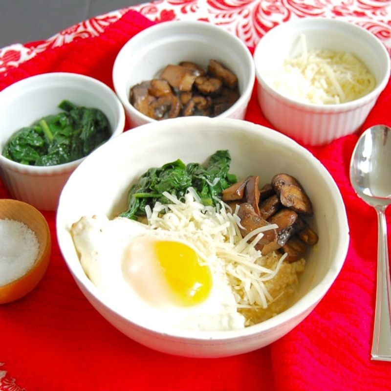 Savory Spinach and Egg Oatmeal