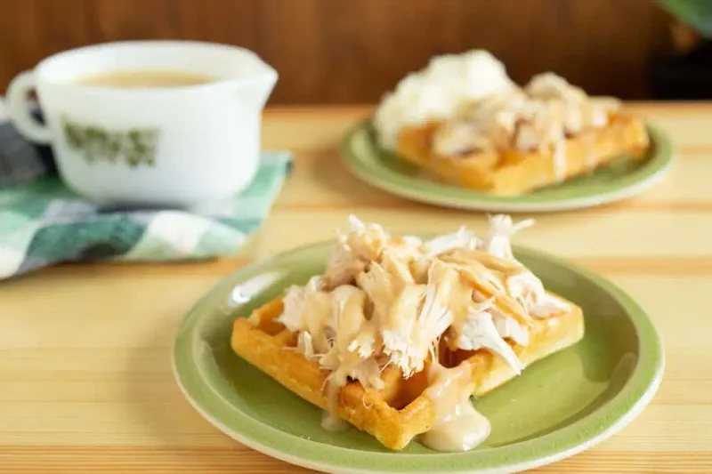 Waffles with Chicken Gravy