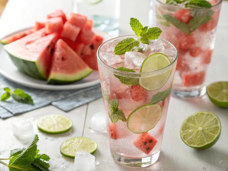 Watermelon Coconut Water Lime Mint Blend