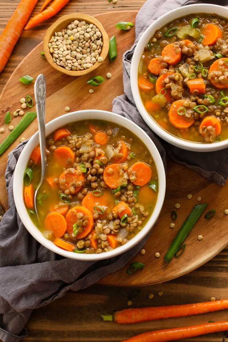 Roasted Carrot and Lentil Soup