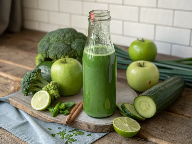 Broccoli Stem Green Apple Drink