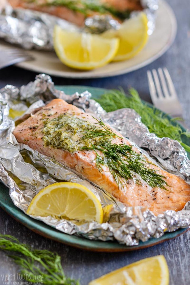 Foil Packet Salmon with Lemon & Dill