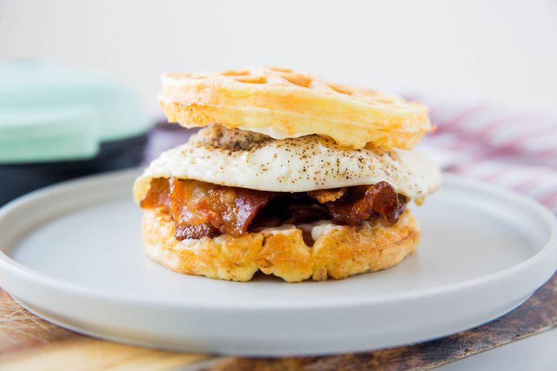 Keto Breakfast Sandwich (with Chaffles)