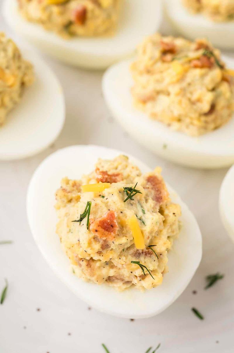 Deviled Egg Breakfast Bites