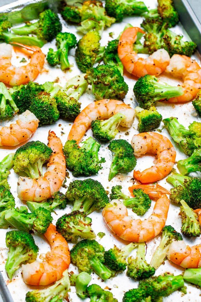 Sheet Pan Lemon Garlic Shrimp and Broccoli