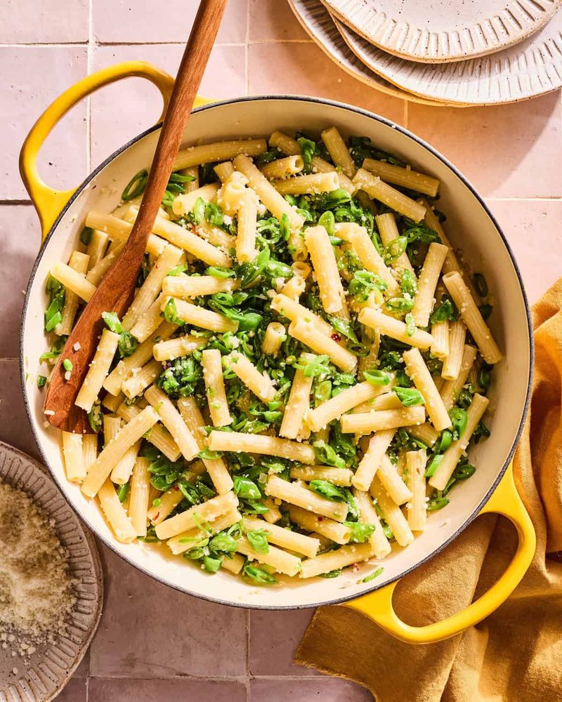 Snap Pea and Mint Pasta
