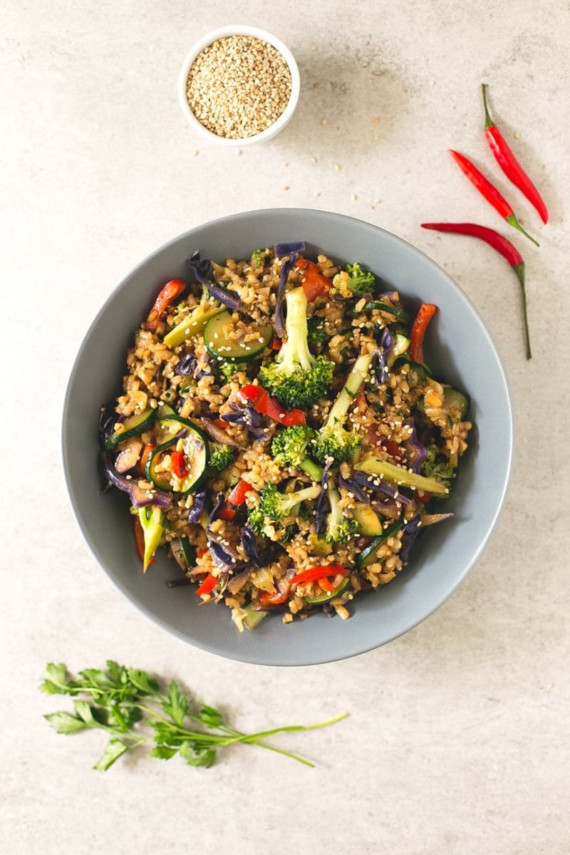 Rice Bowls With Just Veggies