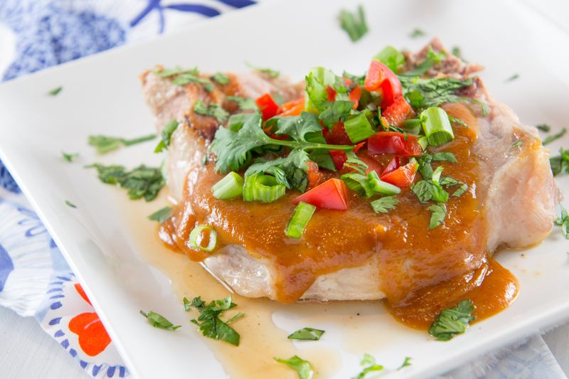 Thai Peanut Pork Chops