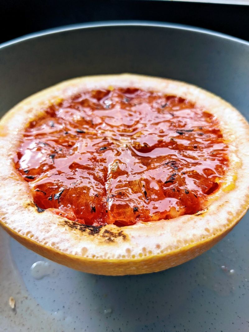 Grapefruit Broiled with Brown Sugar