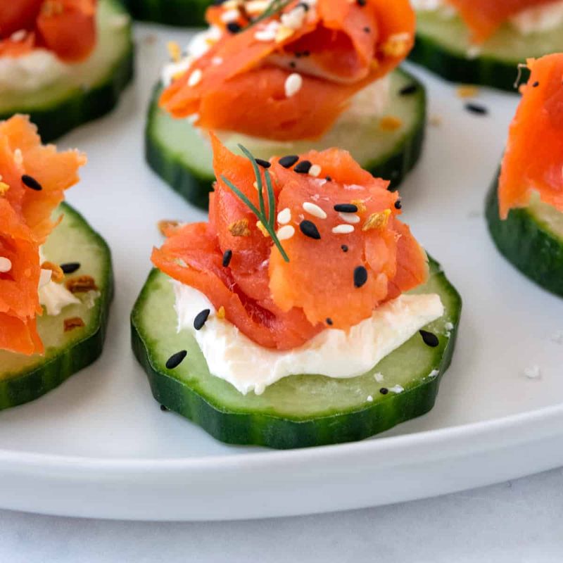 Cucumber and Lox Bites