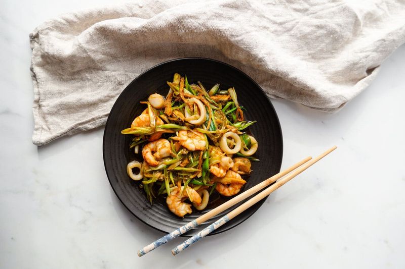 Steamed Mixed Seafood with Vegetables