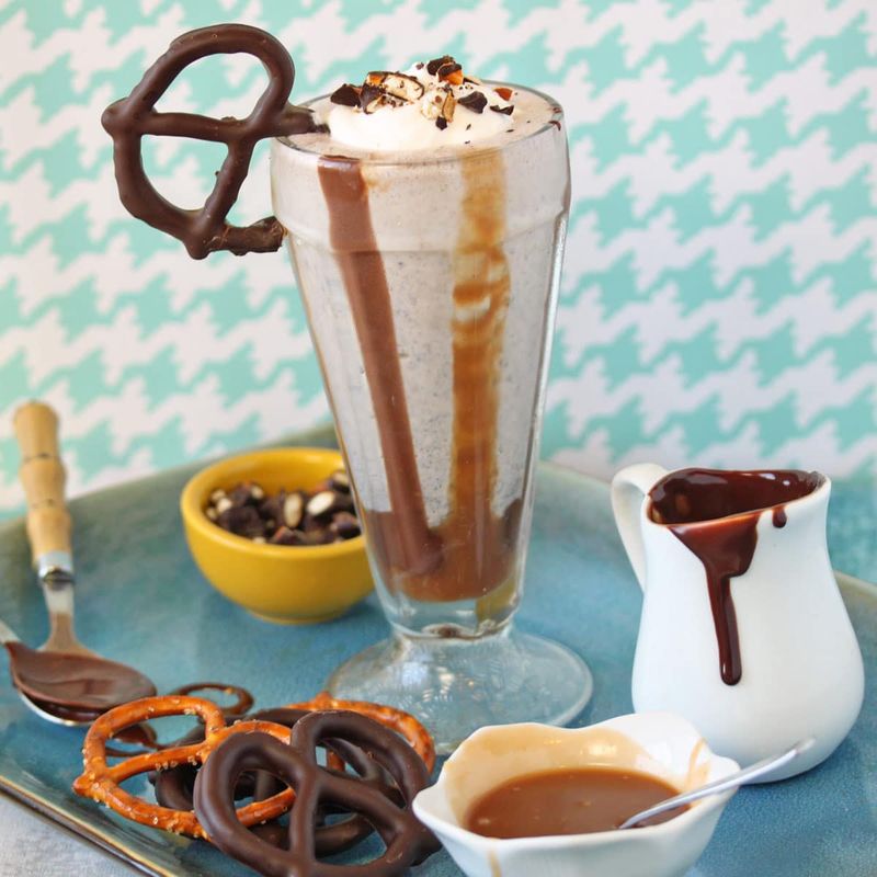 Salted Pretzel and Chocolate Shake