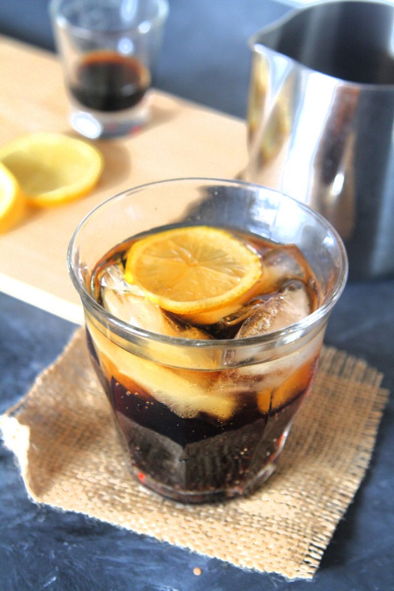 Skewer-Stirred Iced Coffee or Cocktails