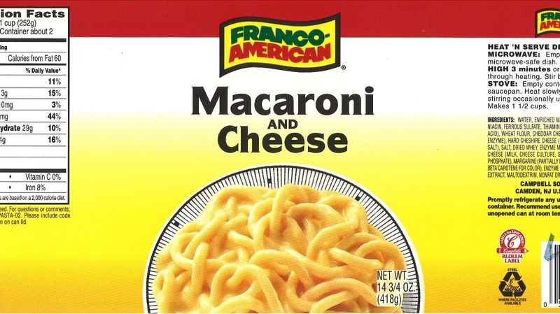 Franco‑American Macaroni with Cheese Sauce