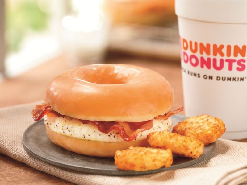 Dunkin’ Donuts Glazed Donut Breakfast Sandwich