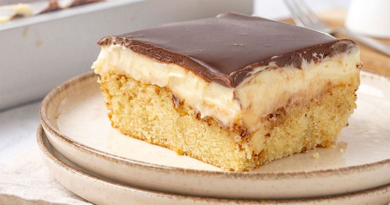 Boston Cream Poke Cake