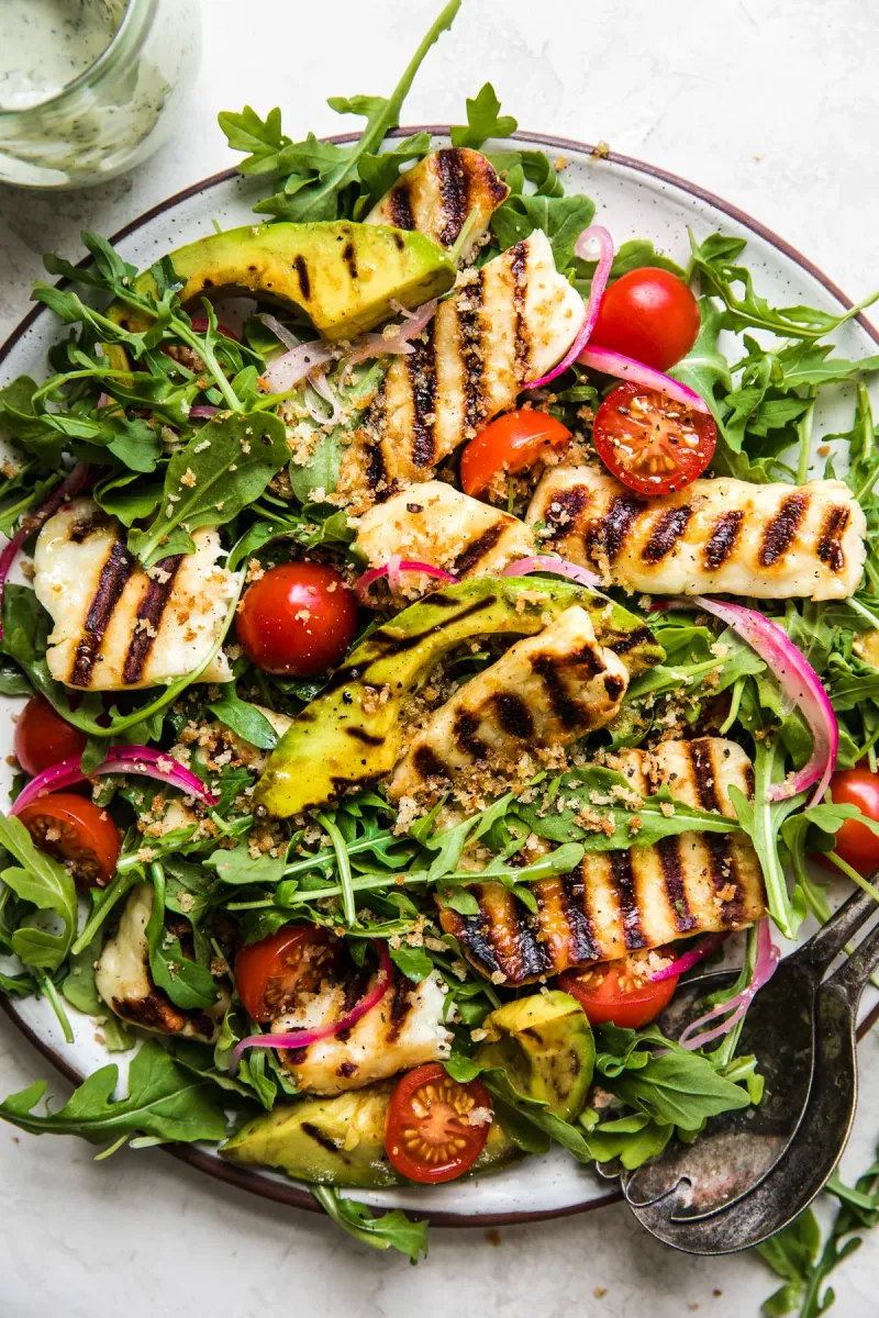 Grilled Halloumi Salad