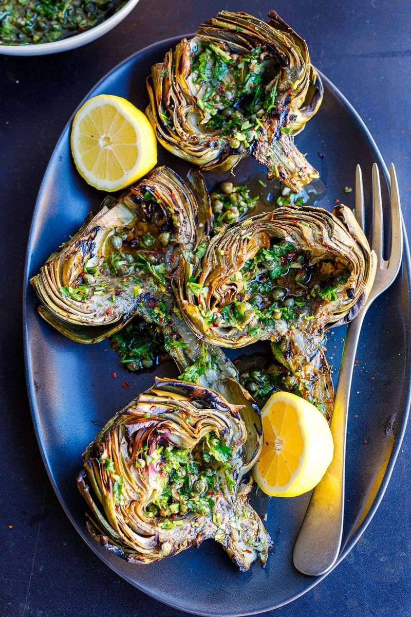 Grilled Artichokes With Garlic Butter