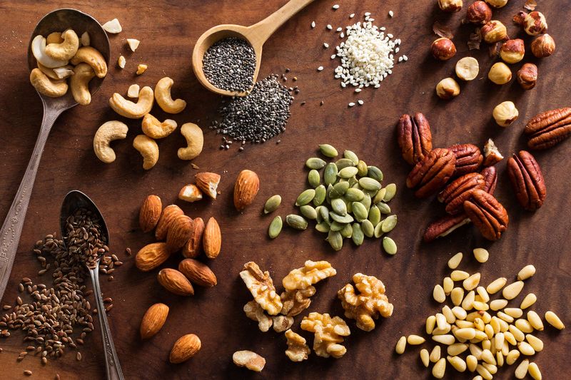 Nuts and Seeds (Walnuts, Flaxseeds, Chia Seeds)