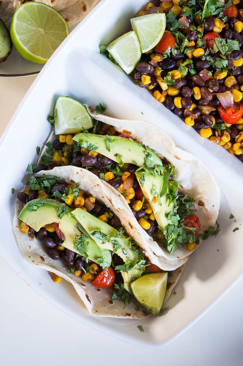 Grilled Corn and Black Bean Tacos