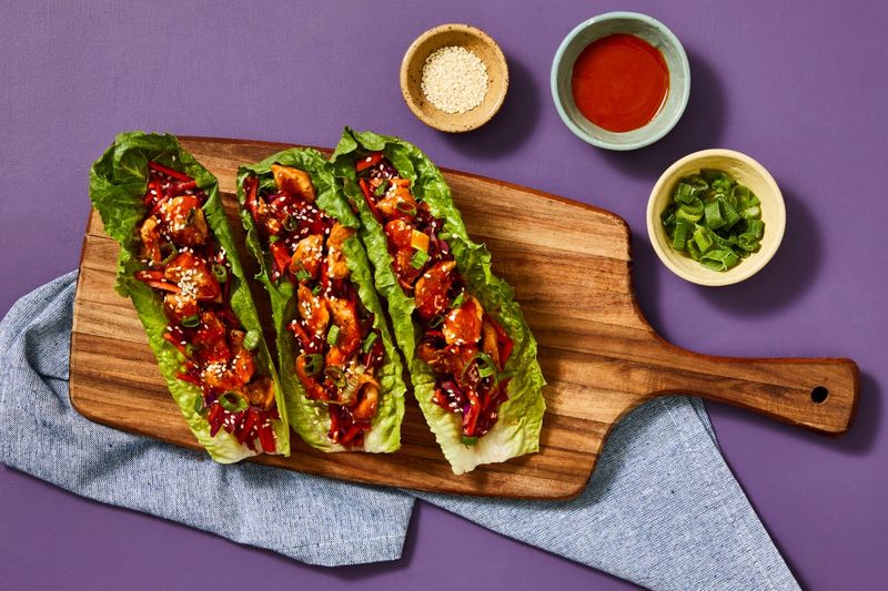 Spicy Chicken Lettuce Cups