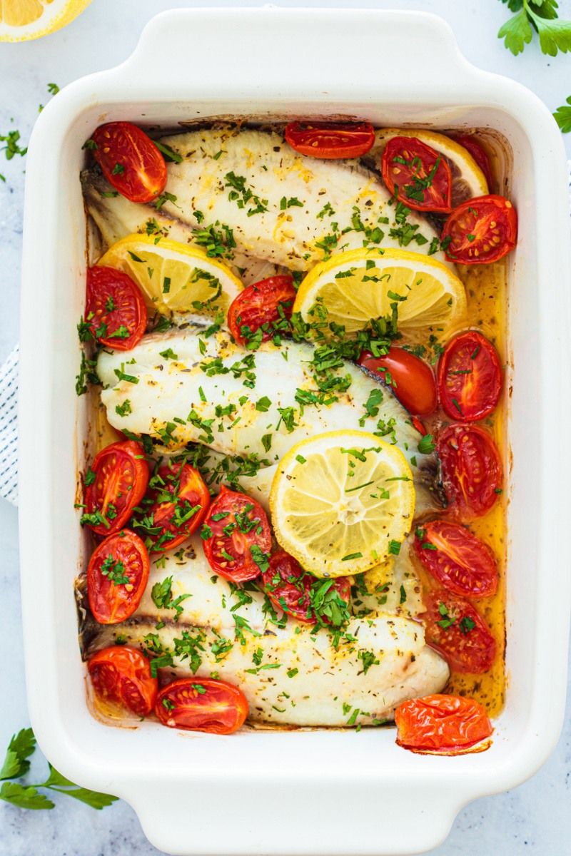 Baked Cod with Lemon and Herbs