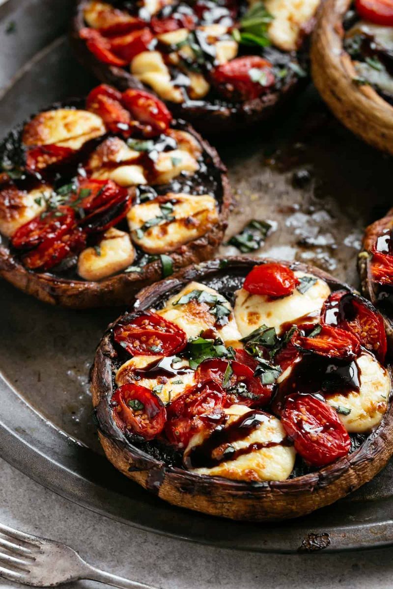 Grilled Caprese-Stuffed Portobellos