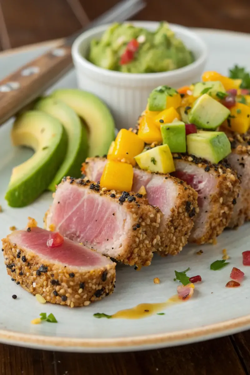 Seared Tuna Steaks with Avocado Salsa