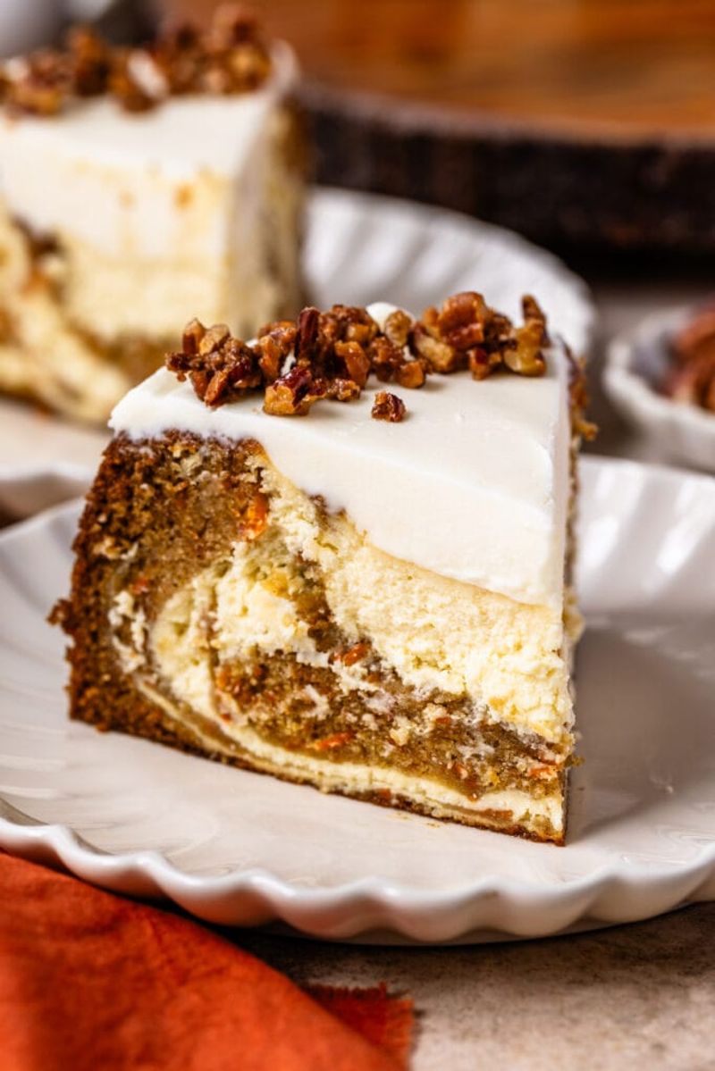 Carrot Cake With Cream Cheese Center
