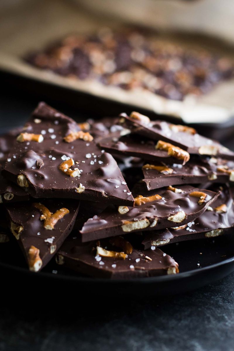 Chocolate Chip Pretzel Bark