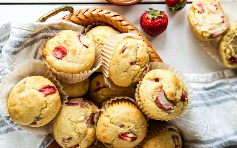 Strawberry Cornbread Muffins