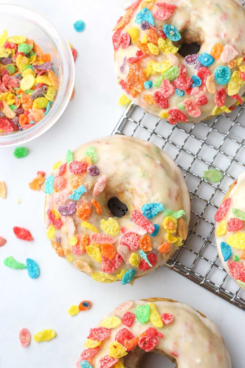 Cereal-Topped Doughnuts